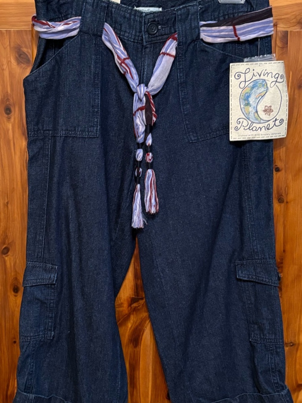 Living Planet Cropped Cuffed Cargo Jeans